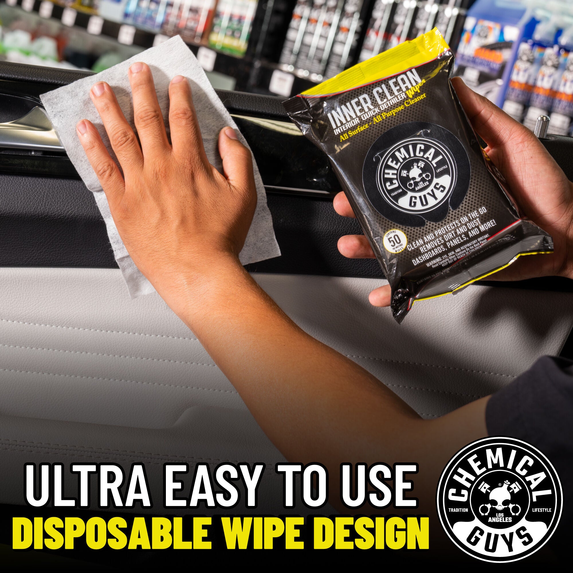 Inner Clean Interior Quick Detailer & Protectant Car Wipes - Image 10
